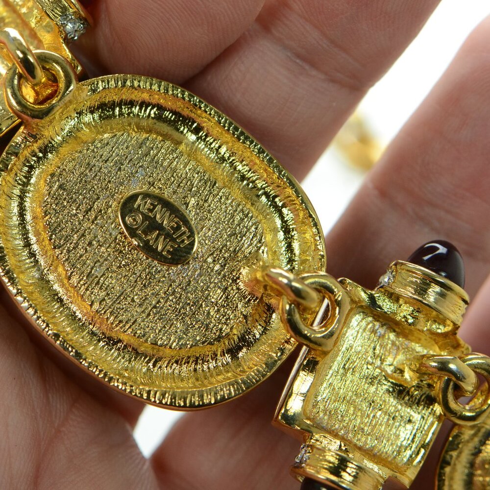 Kenneth Jay Lane Kjl Crystal & Enamel Art Deco Re… - image 5